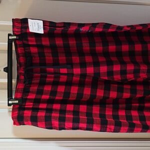 SLEEP CHIC BRAND WOMEN'S PLUS SIZE BLACK AND RED CHECKERED SLEEP PANTS SIZE XXL